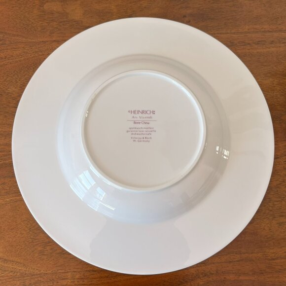 4 Villeroy & Boch Heinrich Ars Vivendi Flat Rim Soup Bowls Bone China W. Germany - Picture 8 of 10